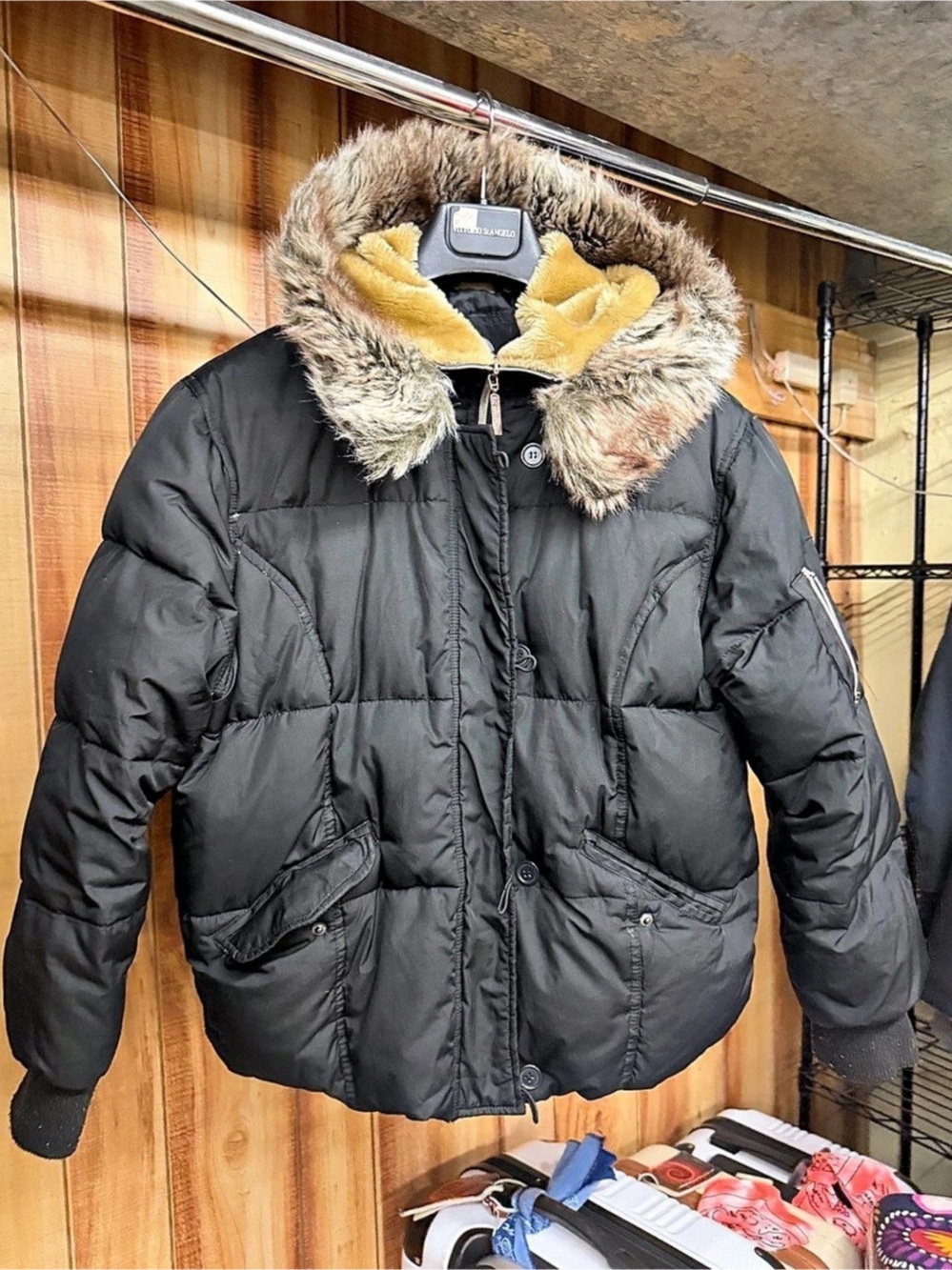 ZKV Collections Men's Black Down Puffer Jacket Size Large